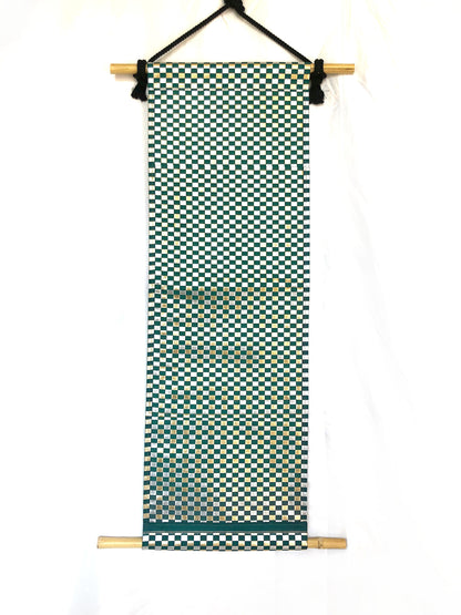 Unique handmade Japanese tapestry - kimono and obi remake - year of the dragon