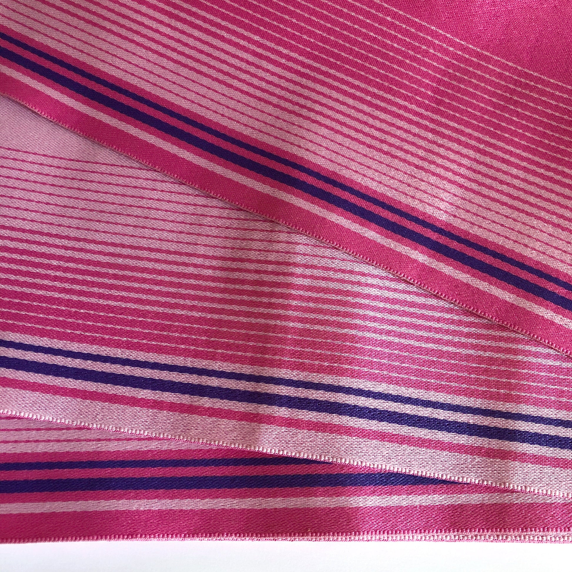 Casual Japanese hanhaba obi - striped light and dark pink