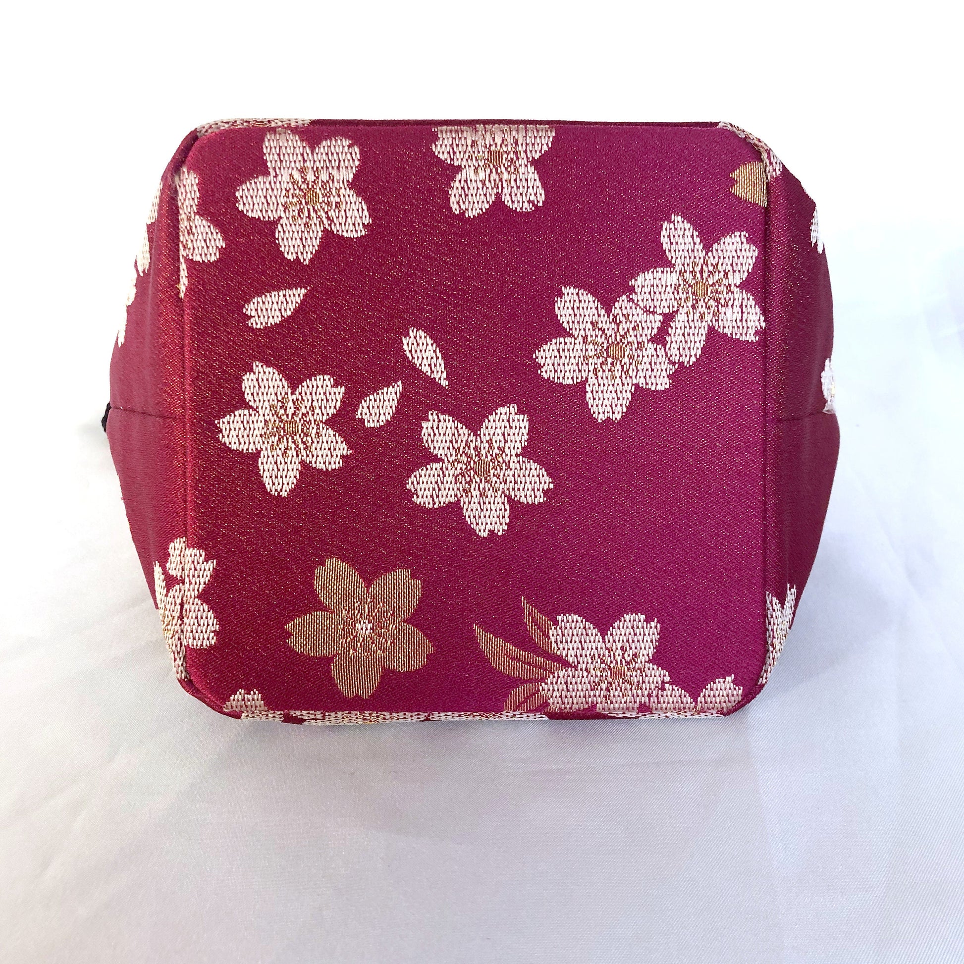 Cute Japanese drawstring bag kinchaku - sakura flowers