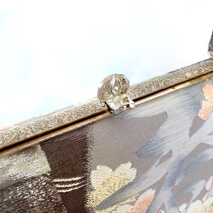 Vintage kimono handbag - flowers of four seasons