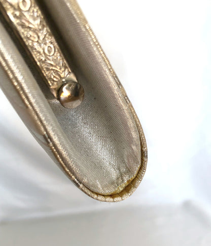 Vintage kimono handbag - two-way silver with bold geometric pattern