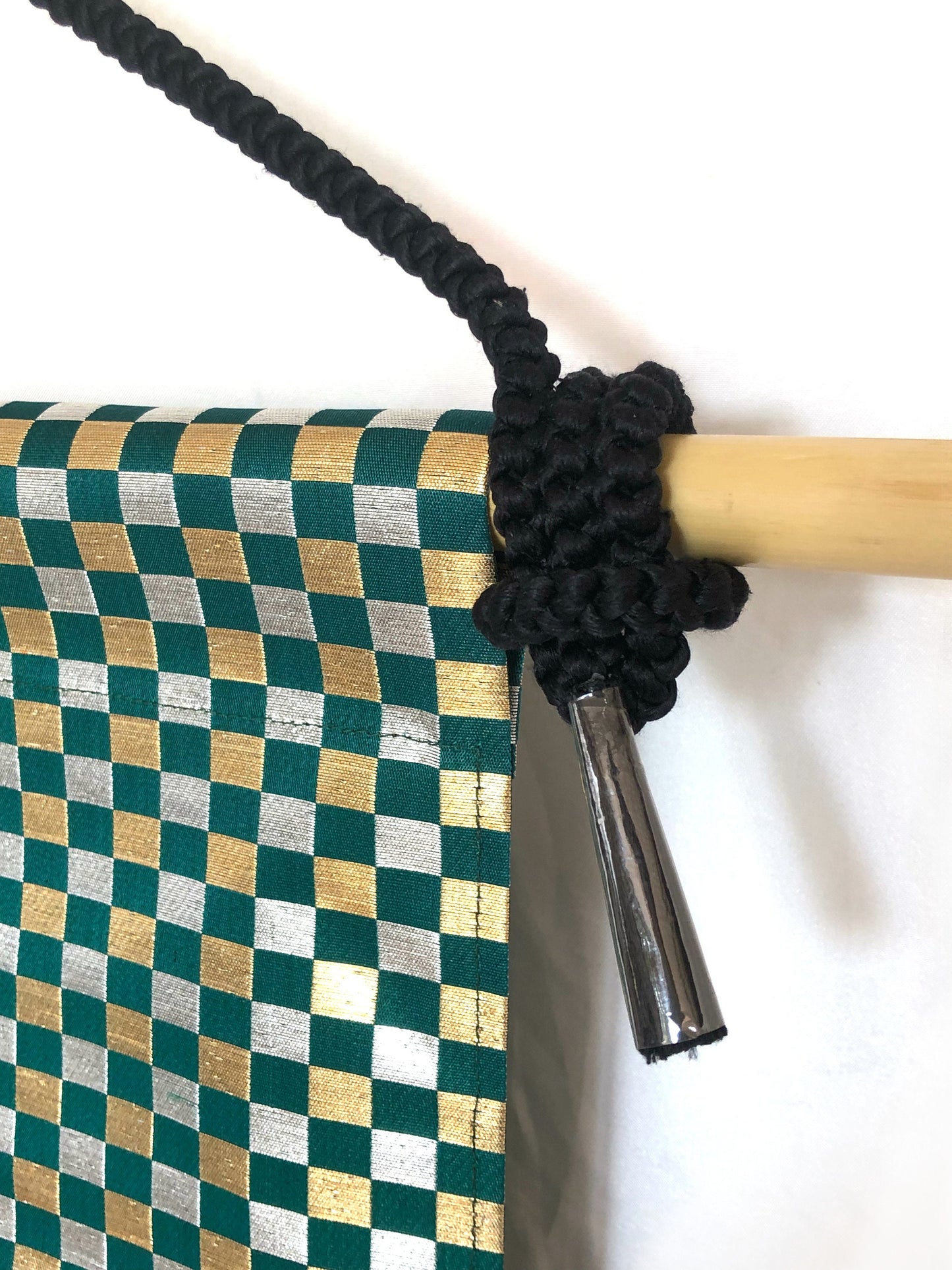 Unique handmade Japanese tapestry - kimono and obi remake - year of the dragon
