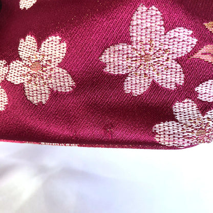 Cute Japanese drawstring bag kinchaku - sakura flowers
