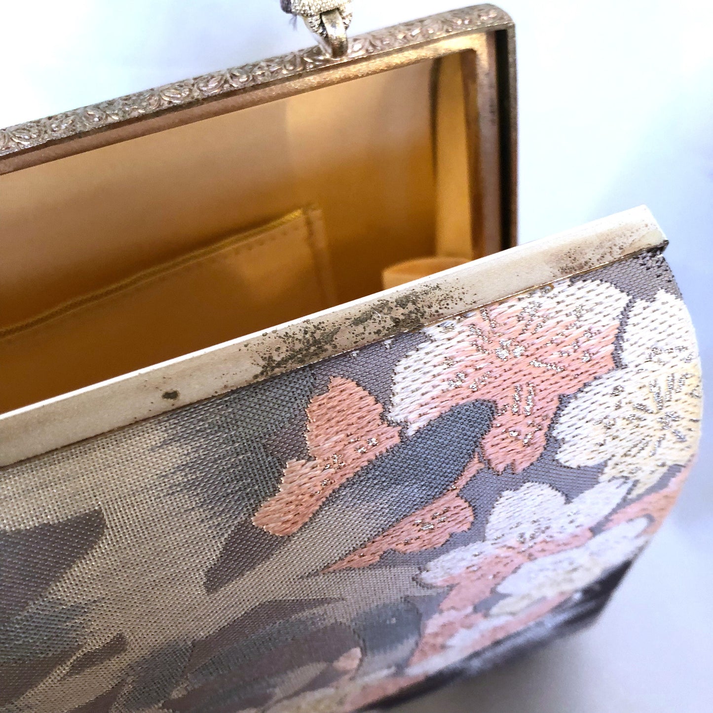 Vintage kimono handbag - flowers of four seasons