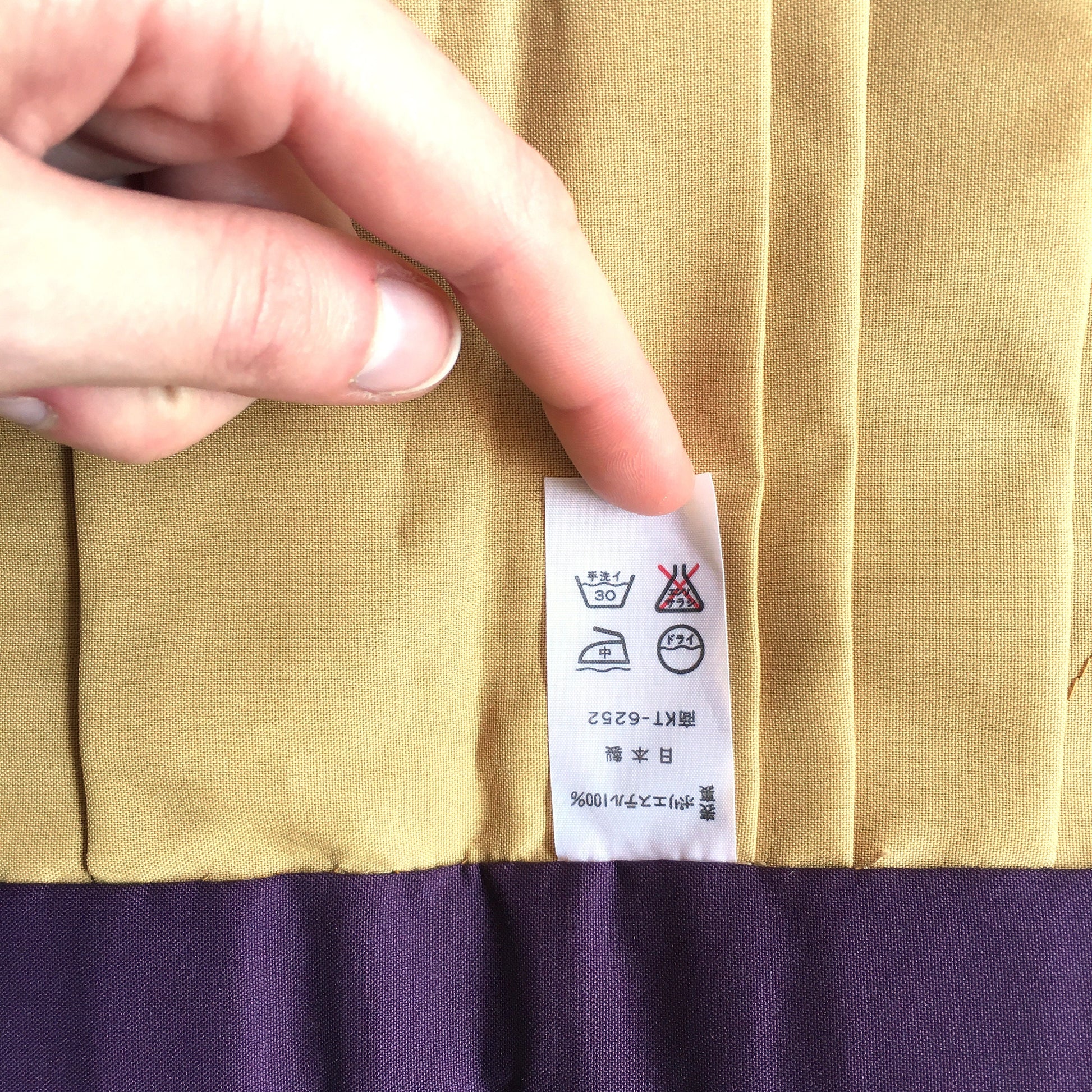 Vintage style hakama skirt for children - gradient purple and ocher