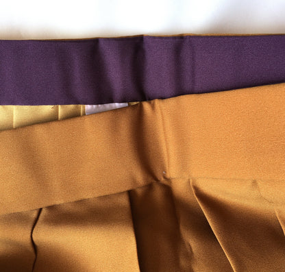 Vintage style hakama skirt for children - gradient purple and ocher