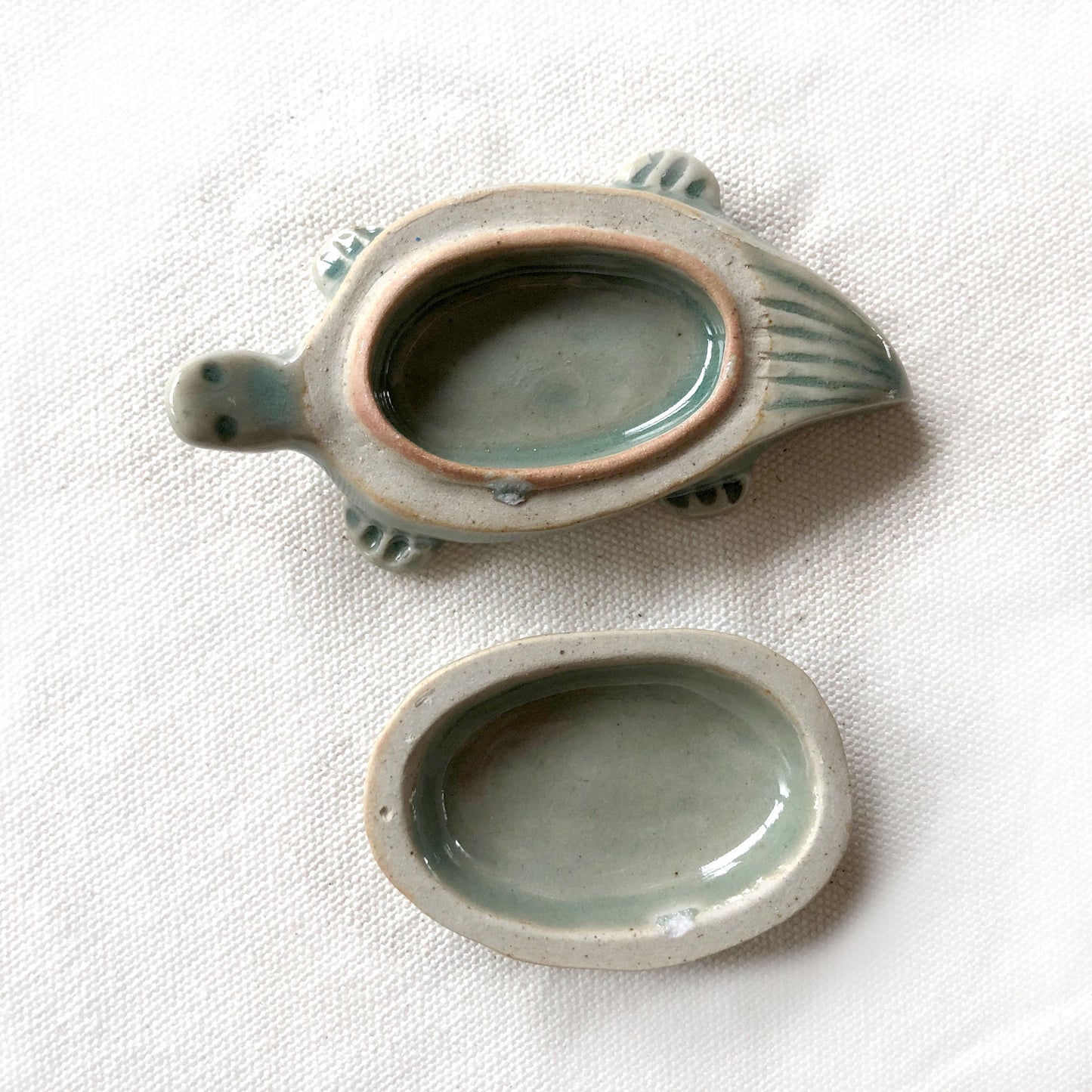 Miniature incense dish / trinket box - ancient turtle