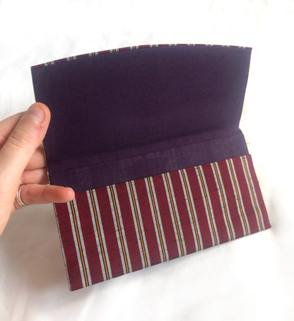 Vintage Japanese slim wallet - striped (different colors available)