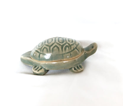 Miniature incense dish / trinket box - ancient turtle