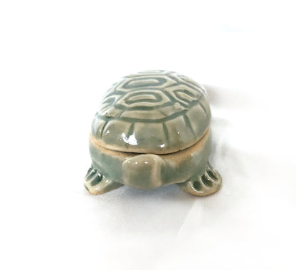 Miniature incense dish / trinket box - ancient turtle