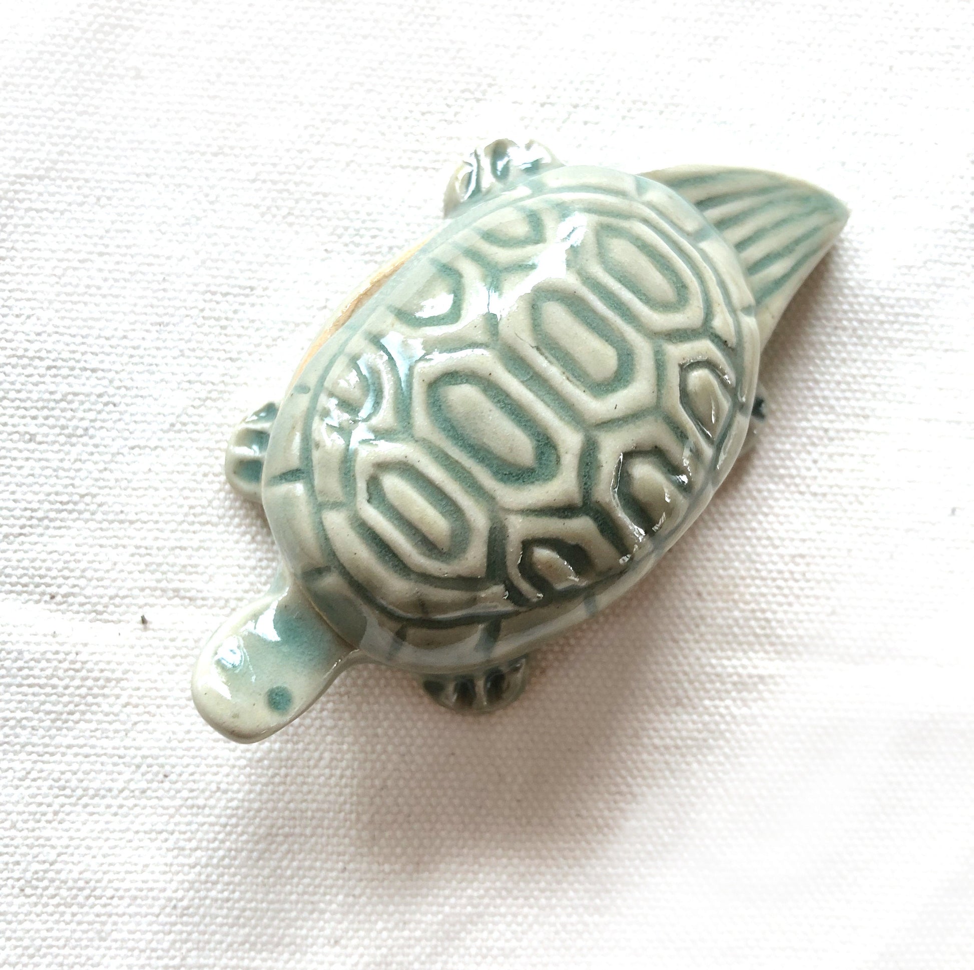 Miniature incense dish / trinket box - ancient turtle