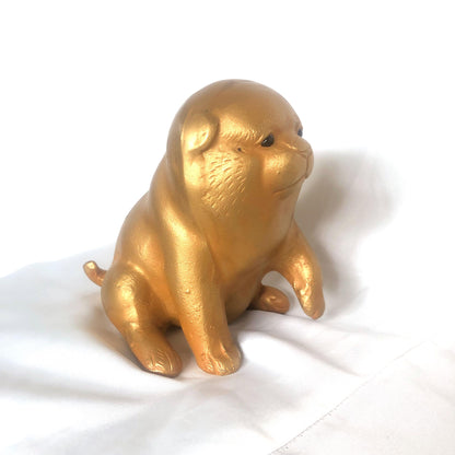 Cute Chinese zodiac sign iron cast statuette - puppy