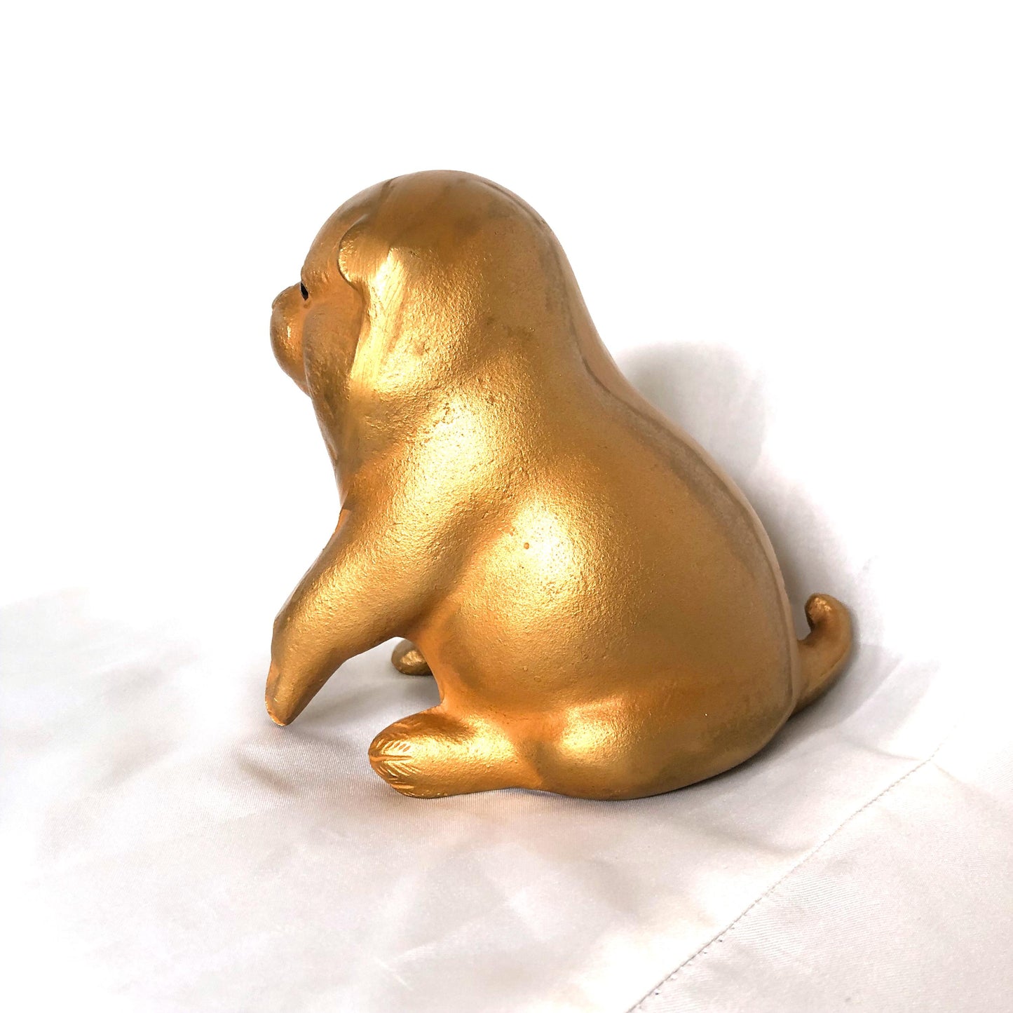 Cute Chinese zodiac sign iron cast statuette - puppy