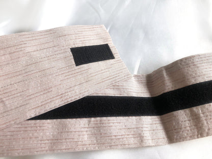 Instant narrow kaku obi - light beige