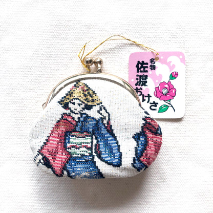 Miniature Japanese coin purse - Sado Okesa dancers