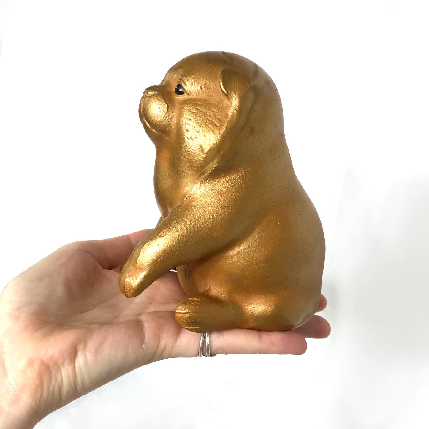 Cute Chinese zodiac sign iron cast statuette - puppy