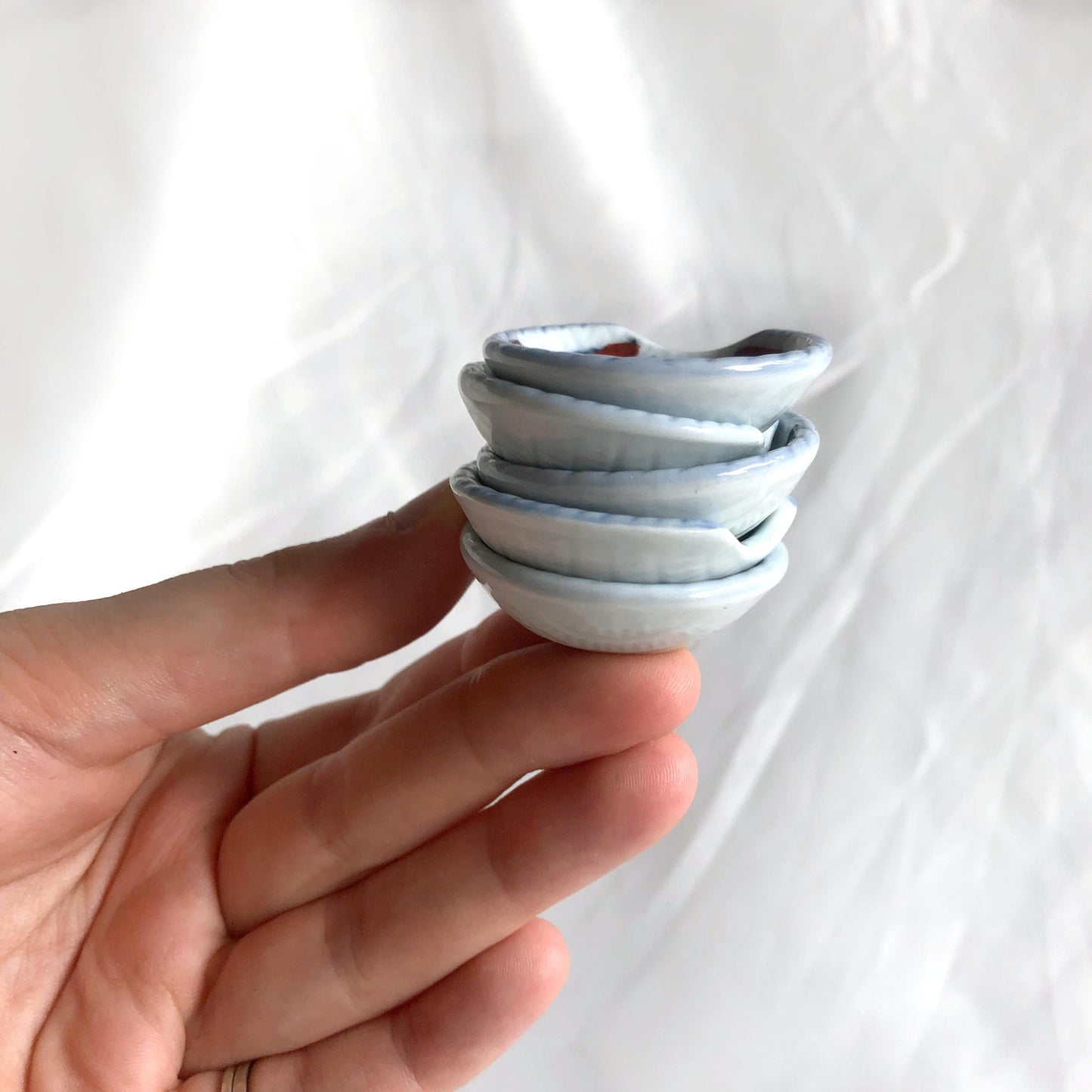 Miniature Japanese plates - crabs (set of 5)