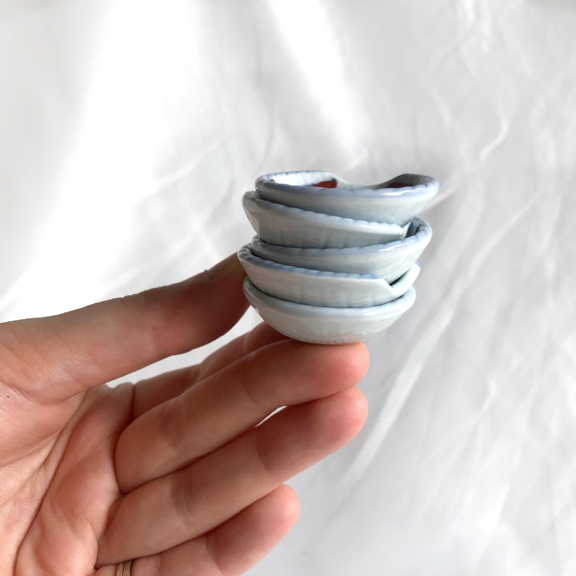 Miniature Japanese plates - crabs (set of 5)