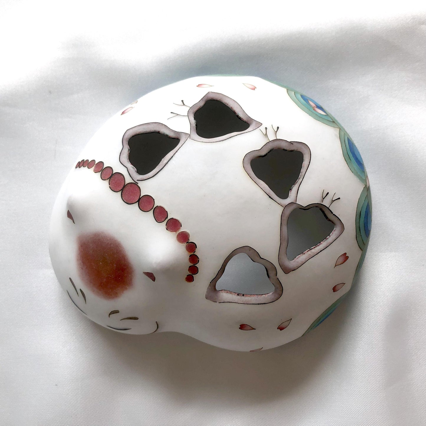 Ceramic Japanese incense burner - stylized handmade fox