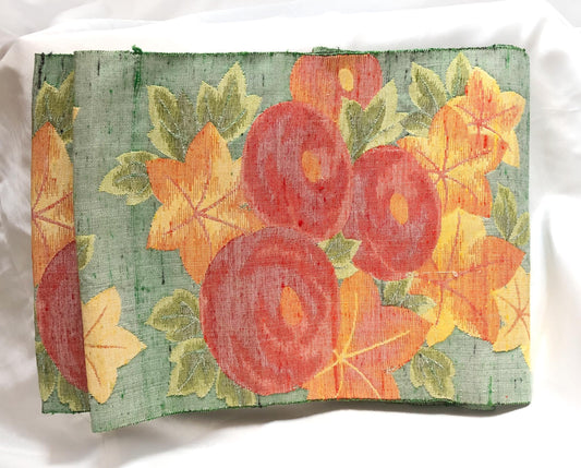 Refined Nagoya obi - textured red dahlias and clone leaves