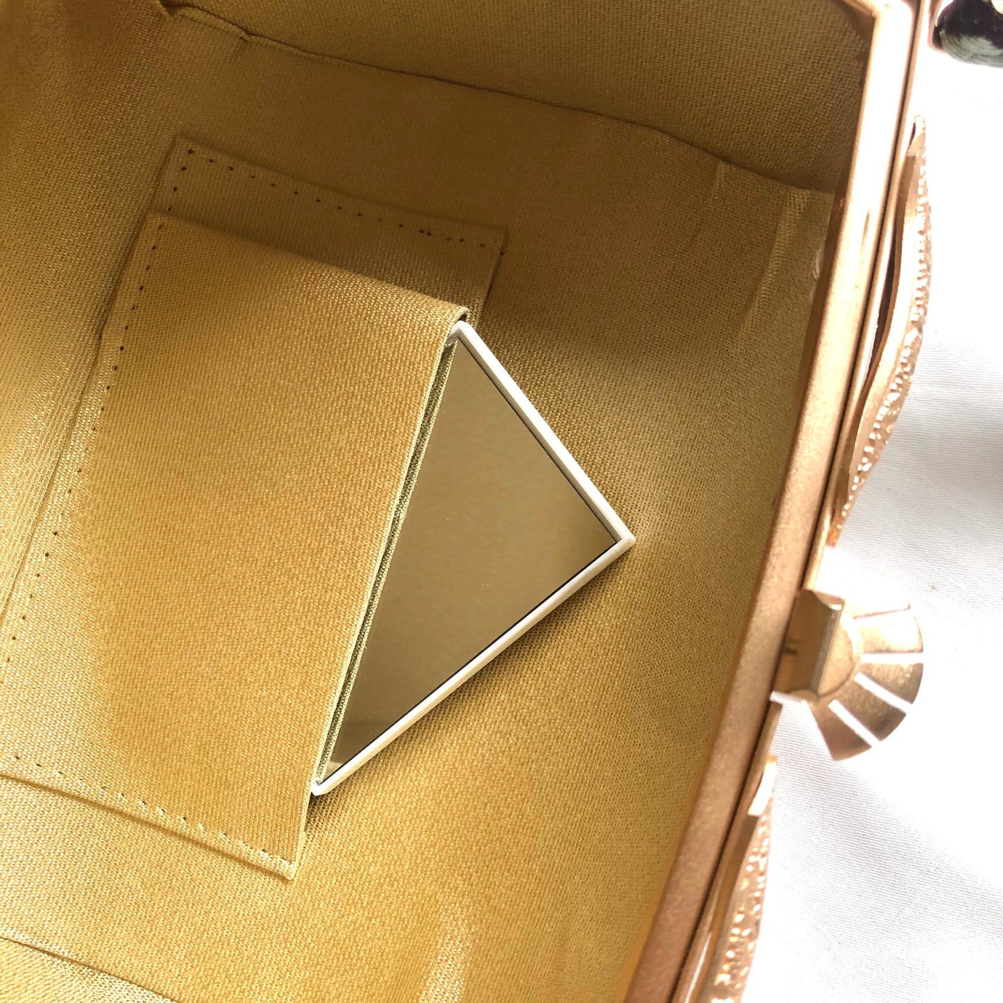 Vintage kimono handbag - dusty pink with flower motif