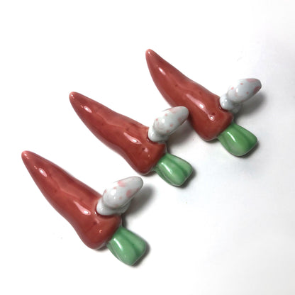 Cute ceramic hashioki - chopstick / cutlery rest - rabbits with carrots