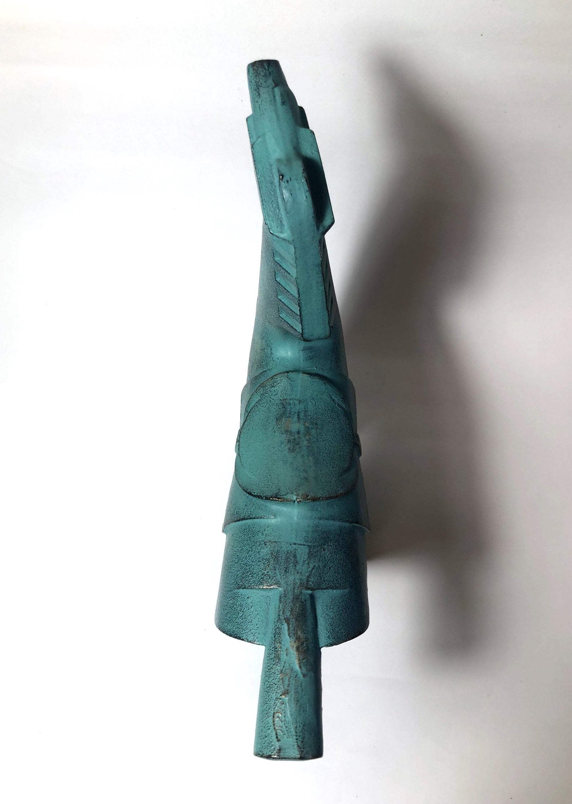 Vintage zodiac sign iron cast statuette - horse with a saddle