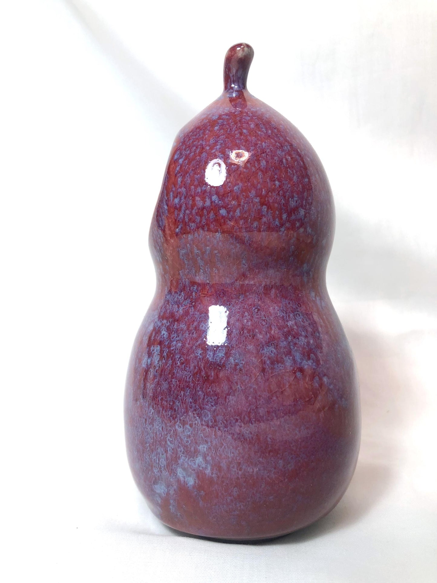 Japanese single bud vase - funky purple gourd