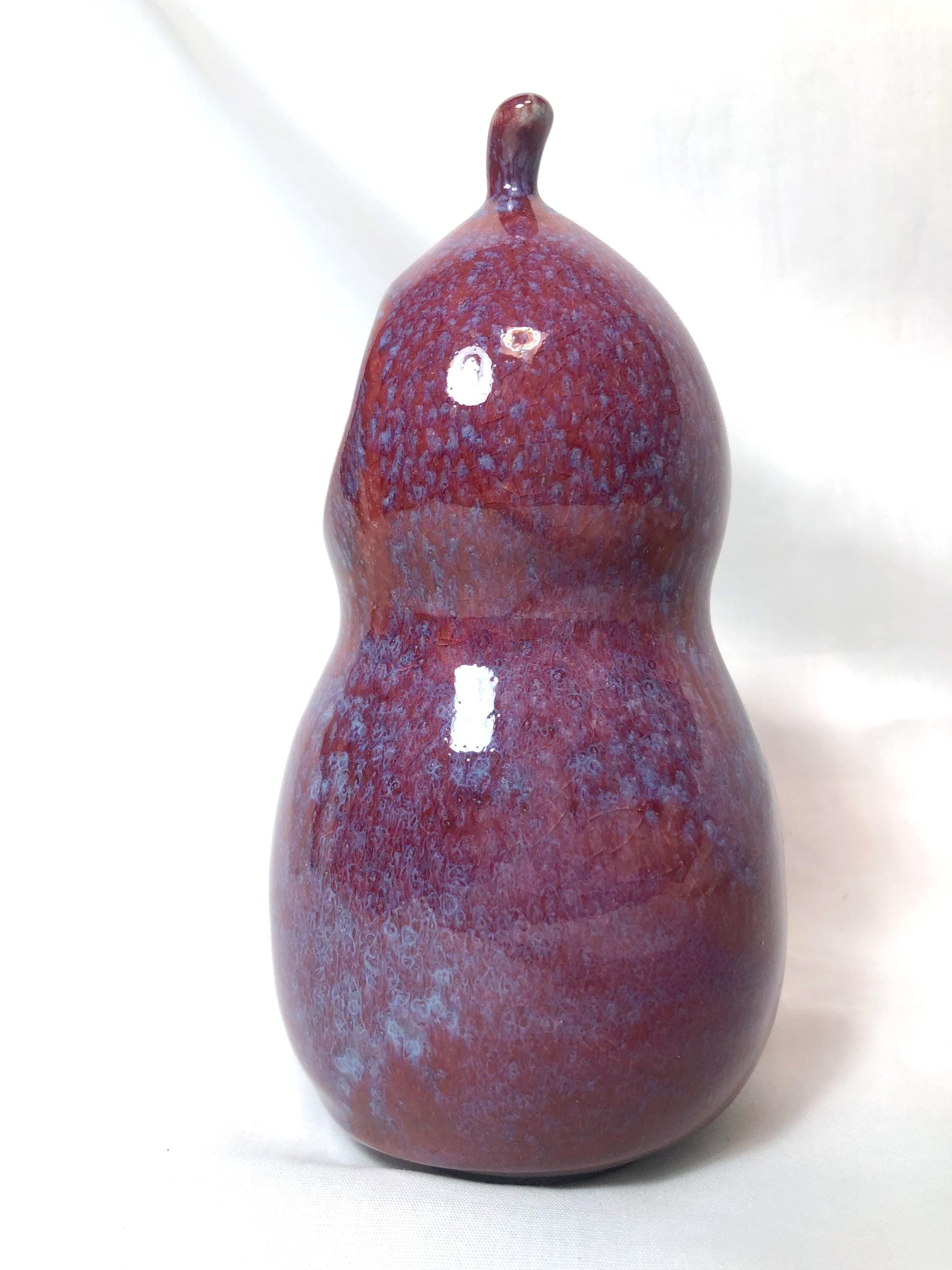 Japanese single bud vase - funky purple gourd