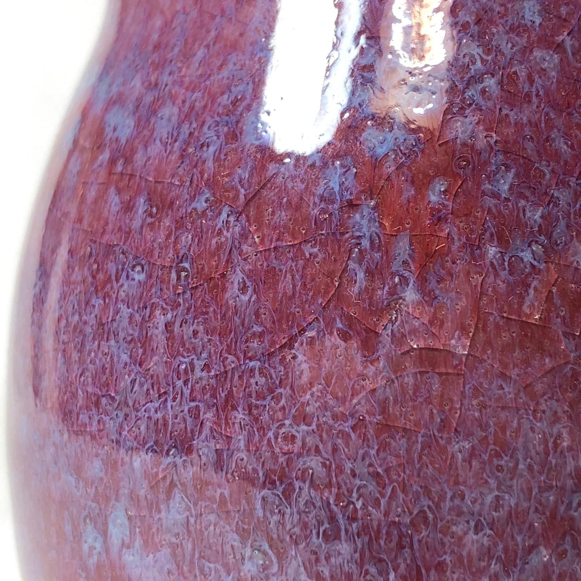 Japanese single bud vase - funky purple gourd