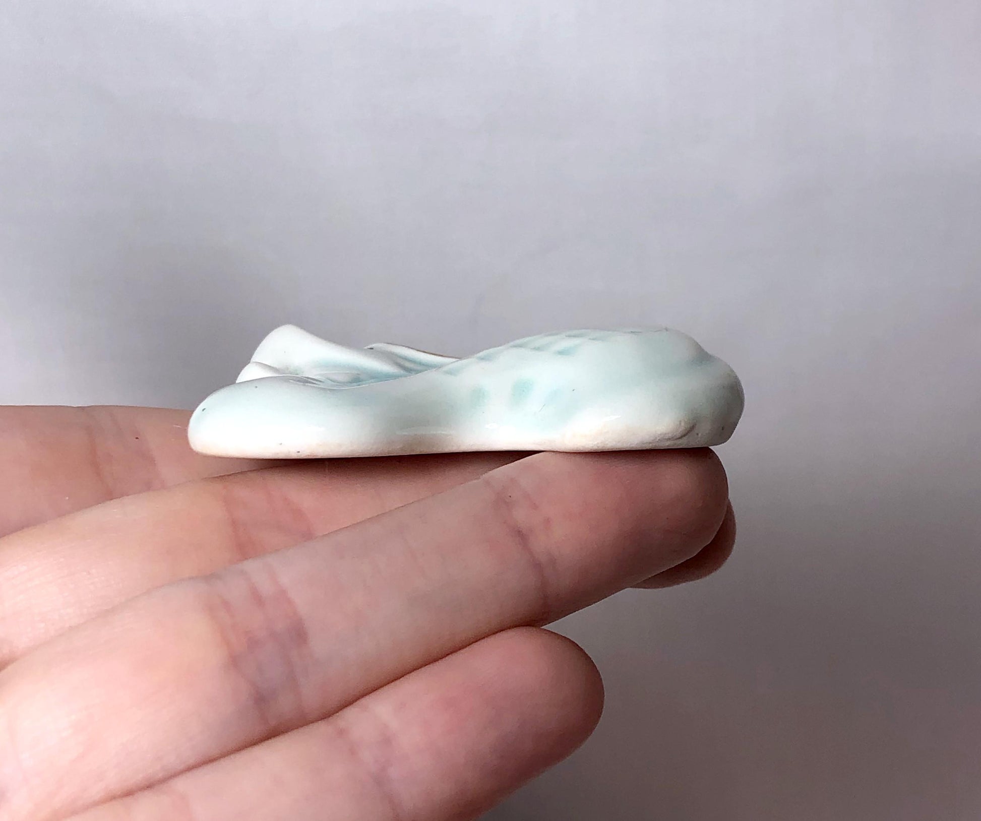 Vintage Japanese hashioki - chopstick rests - light blue zodiac dragons, set of 5