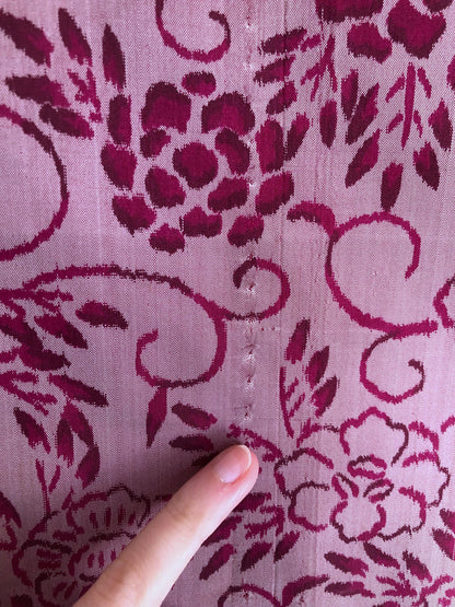 Casual vintage kimono - light purple komon with floral motifs