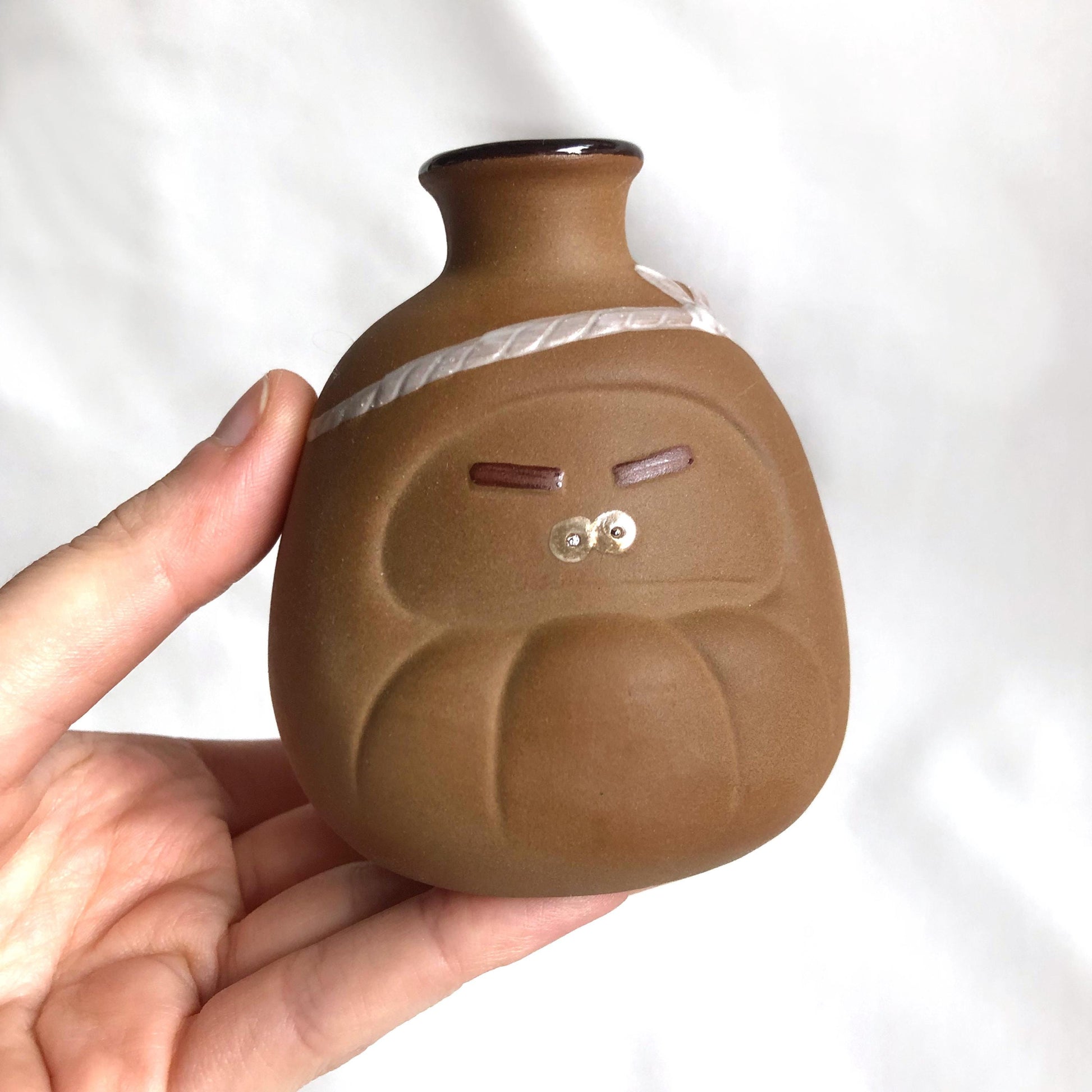 Cute Japanese sake bottle set - small daruma