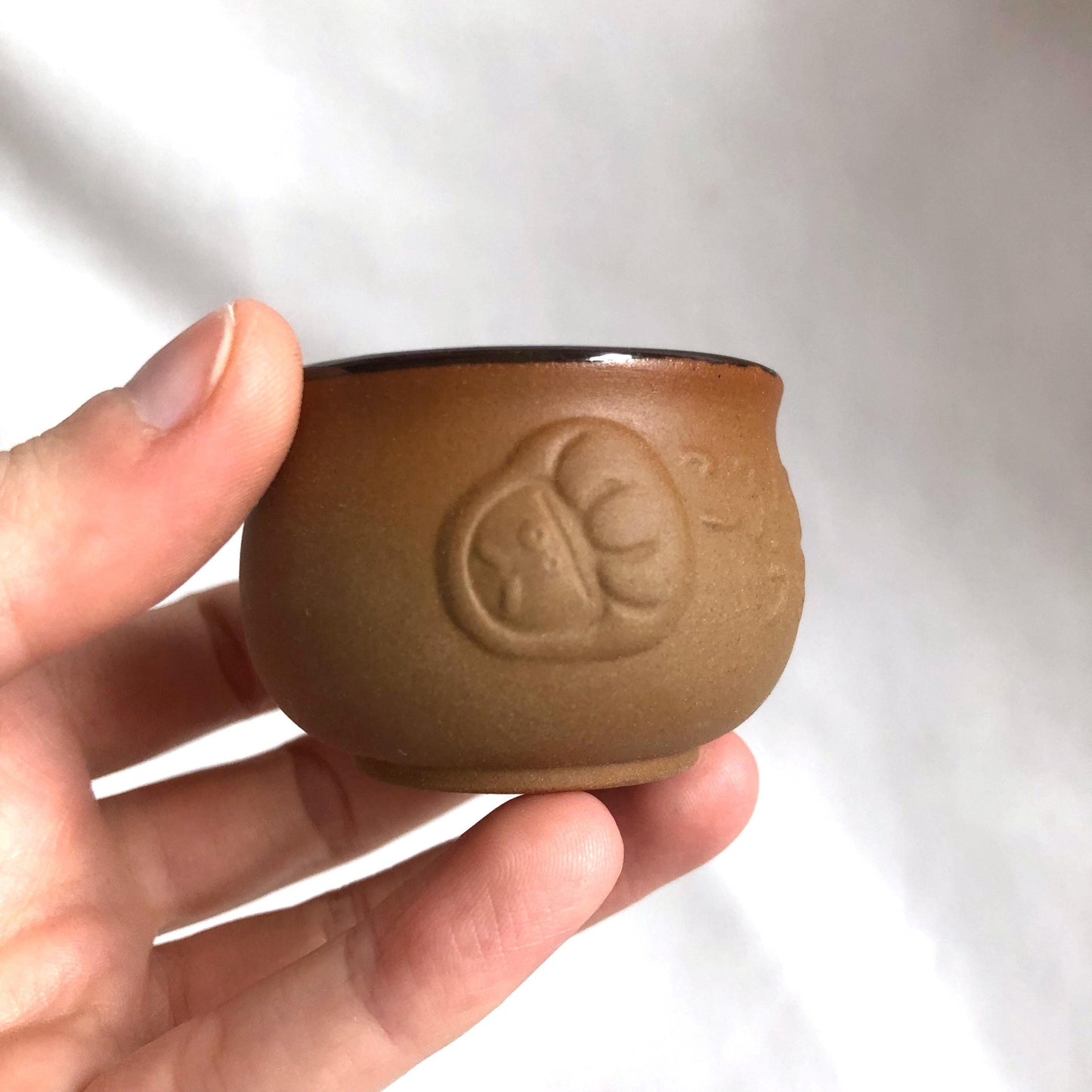 Cute Japanese sake bottle set - small daruma