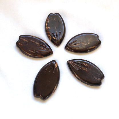 Japanese hashioki - chopstick rests - sakura petals made of sakura bark