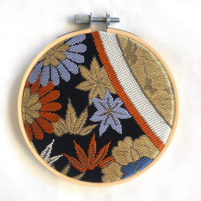 Vintage obi wall hanging - tondo 10cm