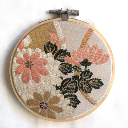 Vintage obi wall hanging - tondo 10cm