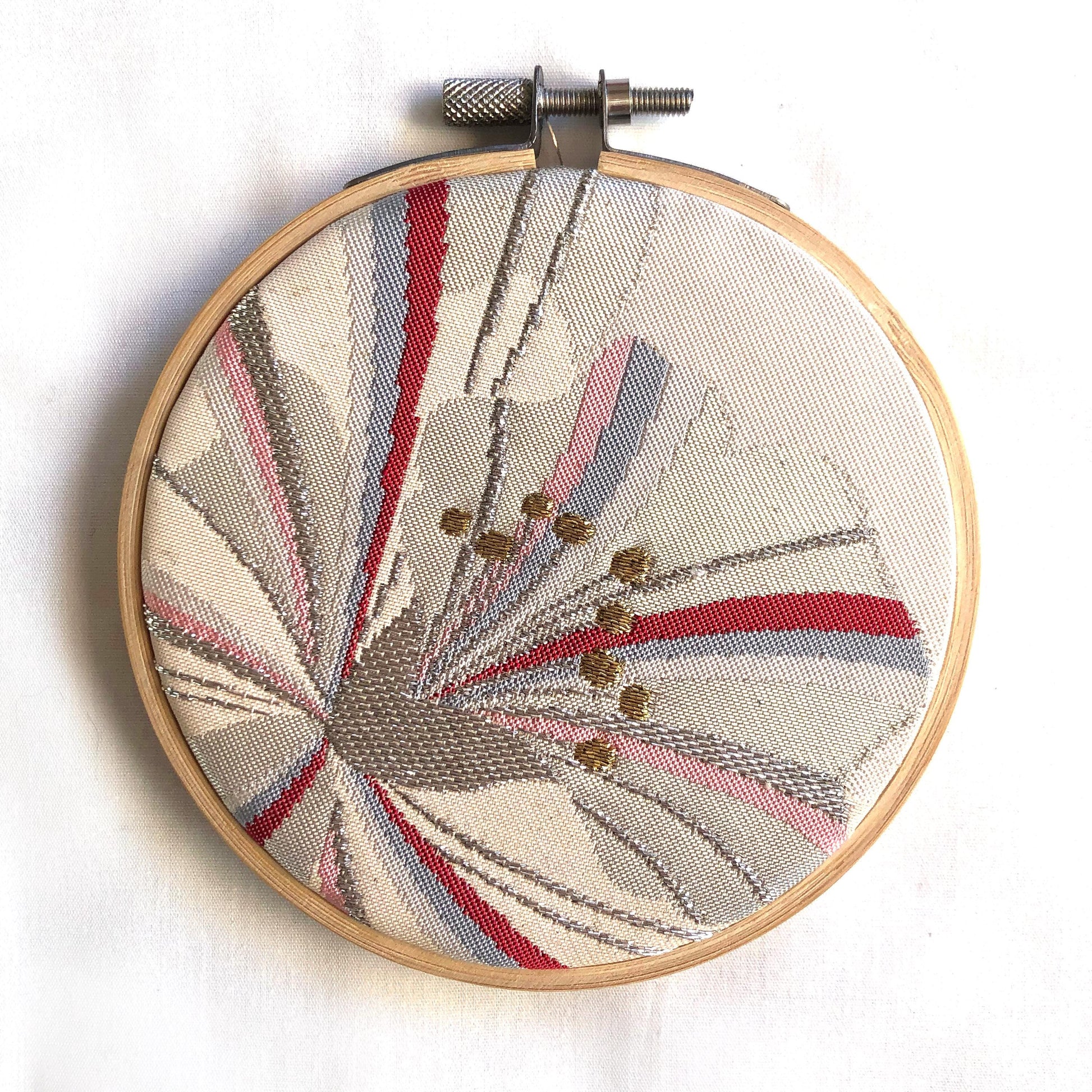 Vintage obi wall hanging - tondo 10cm