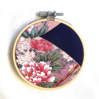 Vintage kimono wall hanging - tondo 8cm