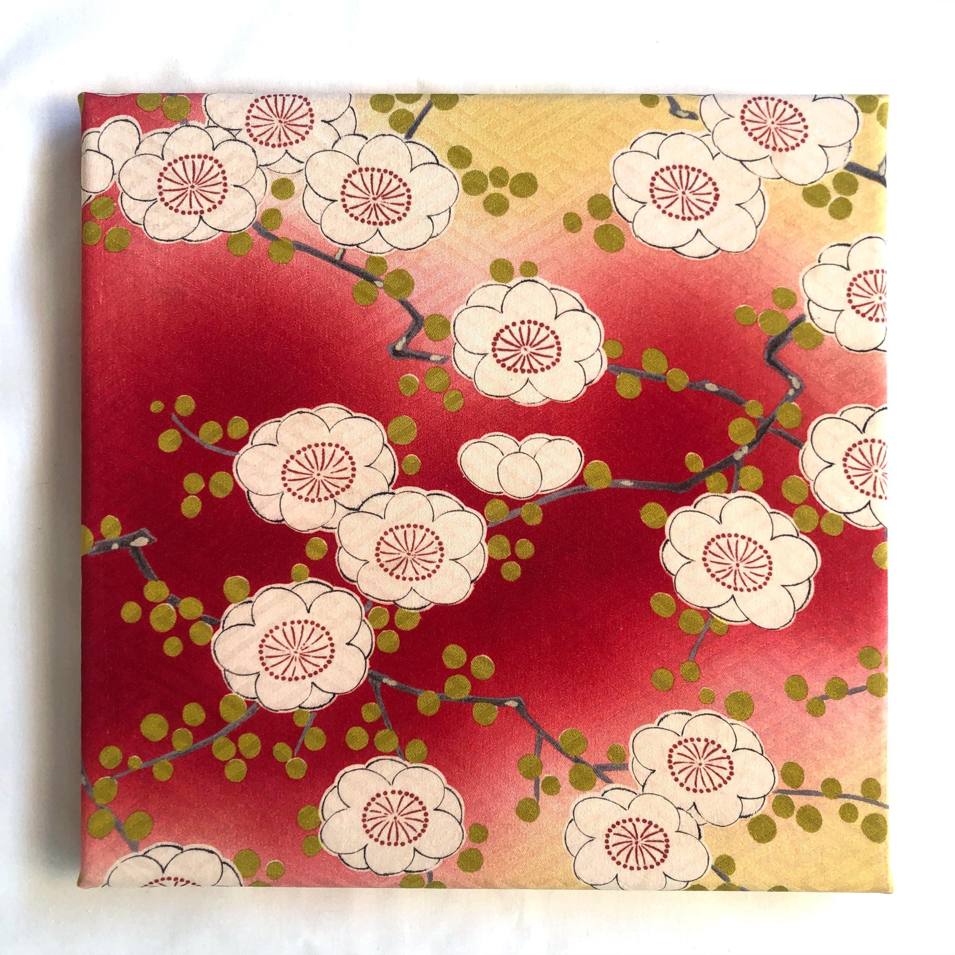 Vintage silk kimono wall hangings - square (series 1)