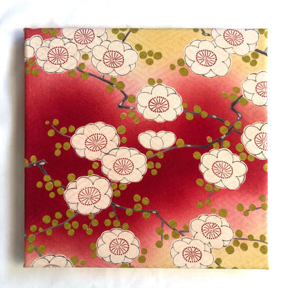 Vintage silk kimono wall hangings - square (series 1)