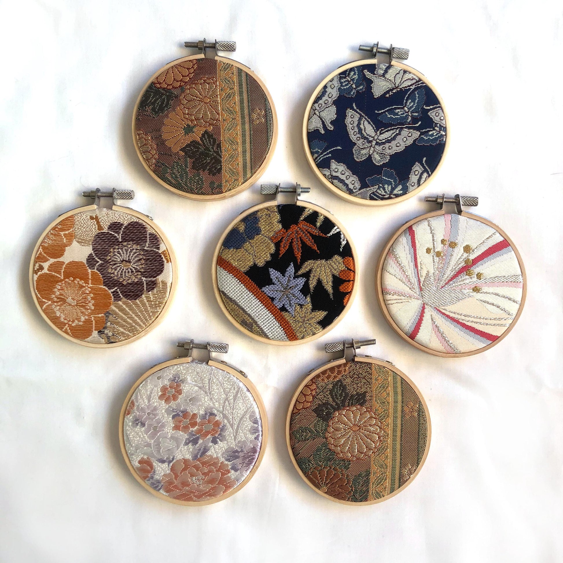 Vintage obi wall hanging - tondo 8cm