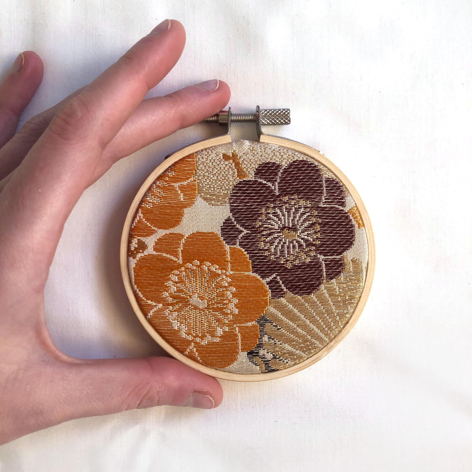 Vintage obi wall hanging - tondo 8cm