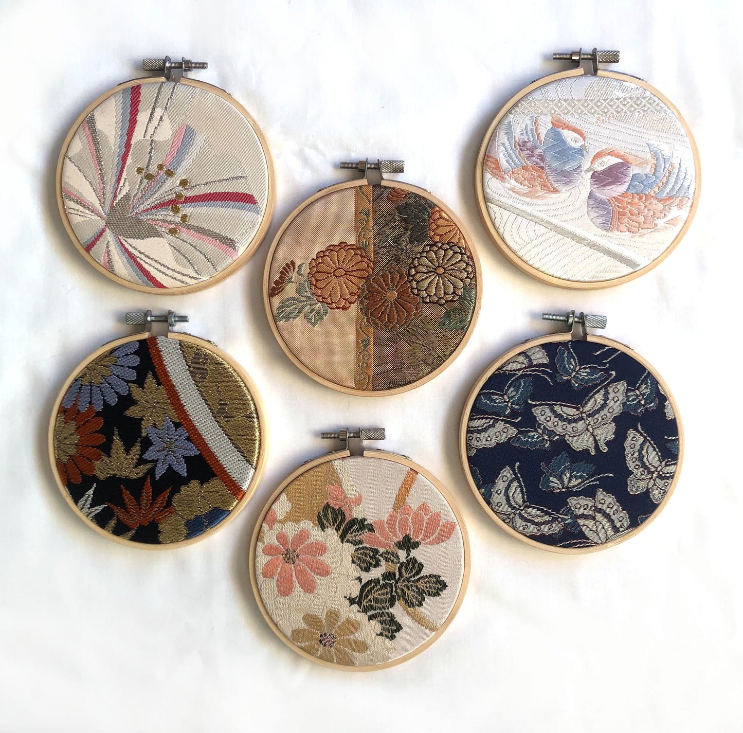 Vintage obi wall hanging - tondo 10cm