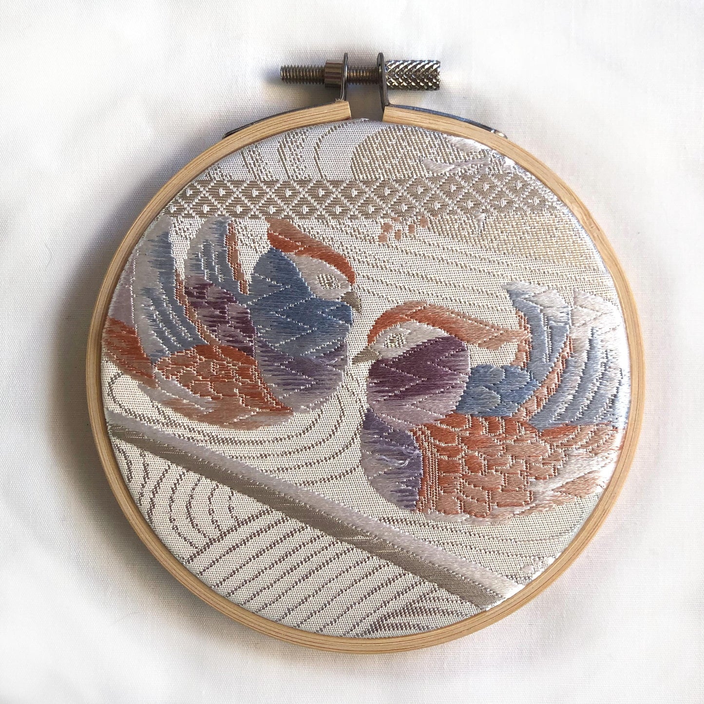 Vintage obi wall hanging - tondo 10cm