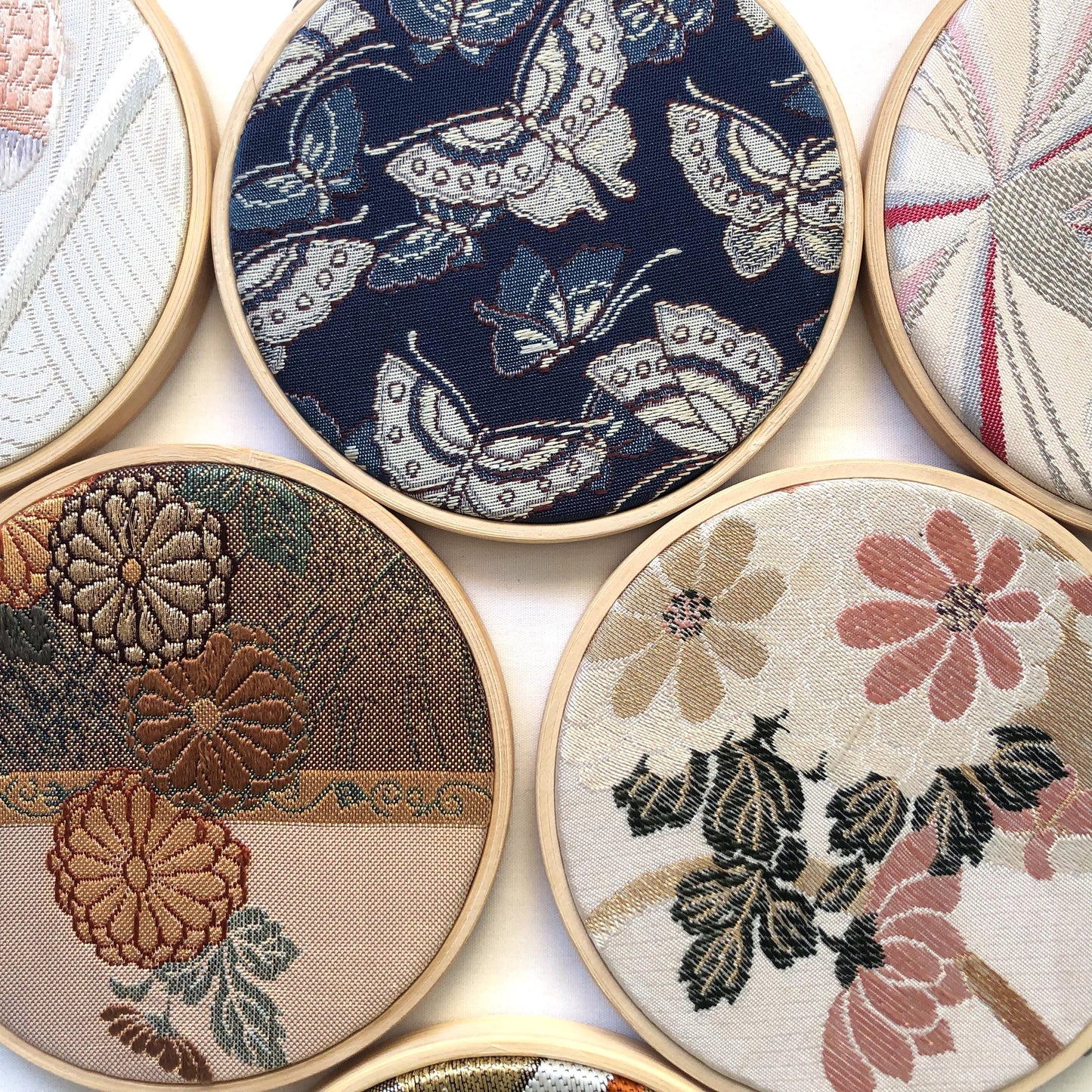 Vintage obi wall hanging - tondo 10cm