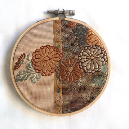 Vintage obi wall hanging - tondo 10cm