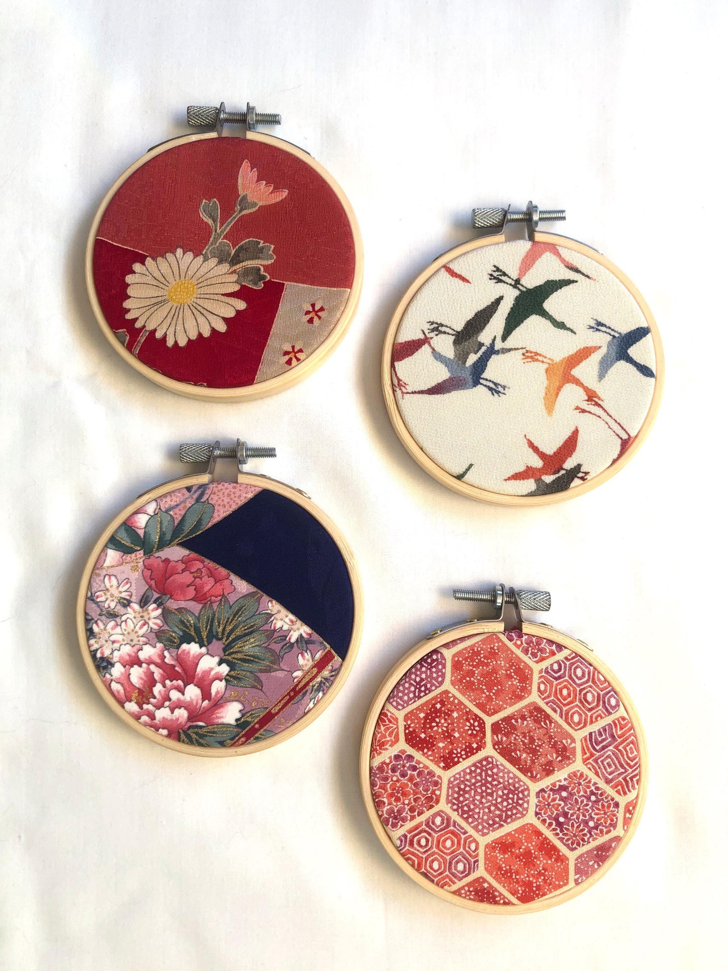 Vintage kimono wall hanging - tondo 8cm