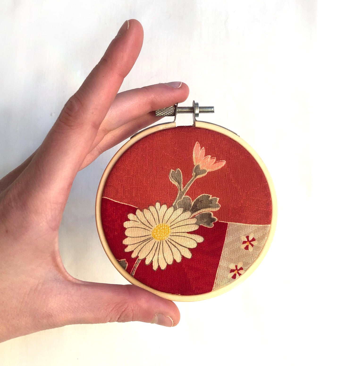 Vintage kimono wall hanging - tondo 8cm