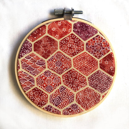 Vintage kimono wall hanging - tondo 10cm